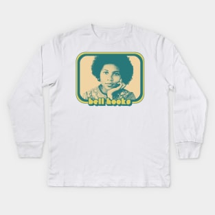 Bell Hooks // Retro Style Feminist Icon Design Kids Long Sleeve T-Shirt